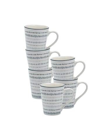 Ritzenhoff & Breker 6er Set Henkelbecher Sendai Ranke 300 ml grau in grau