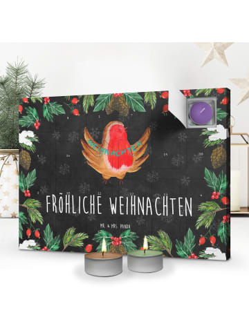 Mr. & Mrs. Panda adventskalender mit kerzen Rotkehlchen Weihnach... in Kreidetafel