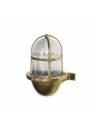 Licht-Erlebnisse Außen Wandlampe (B)14 x (H)22 cm in Messing glänzend