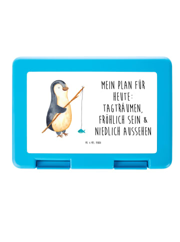 Mr. & Mrs. Panda Aufbewahrungsbox Pinguin Angler mit Spruch in Weiß