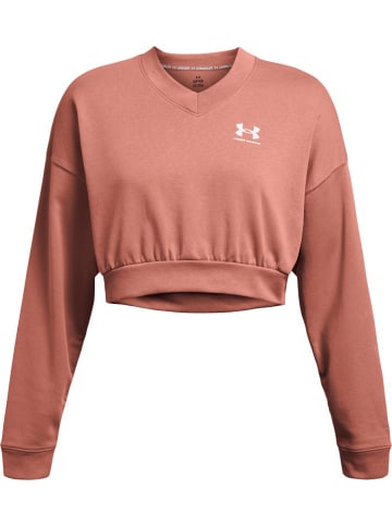 Under Armour Longsleeve "Ua Rival Terry Os Crop Crw" in Pink
