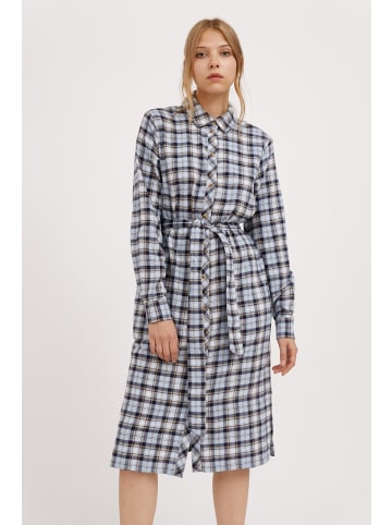 Finn Flare Hemdblusenkleid Karo in dark blue