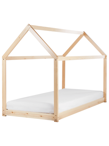 Beliani Kinderbett TOSSE in Heller Holzfarbton - (W) 98 x (H) 140 x (L) 200 cm
