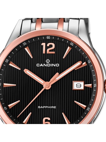 Candino Analog-Armbanduhr Candino Classic roségold, silber groß (ca. 41mm)