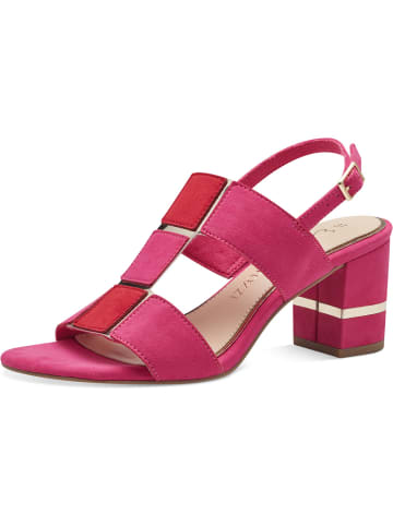 Marco Tozzi Plateau-Sandaletten in pink/red