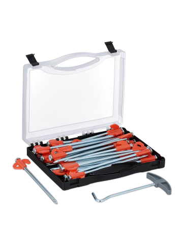 relaxdays 30 x Felsbodenhering in Silber/ Orange