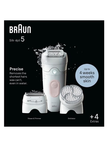 Braun Epilierer Rasierer 5-060 Silk-épil 5 in Weiß