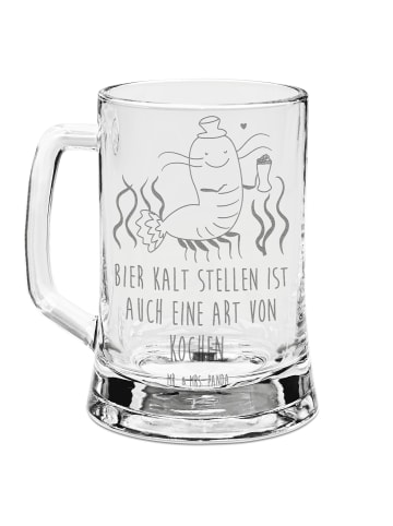 Mr. & Mrs. Panda Gravur Bierkrug Hummer Weizen mit Spruch in Transparent