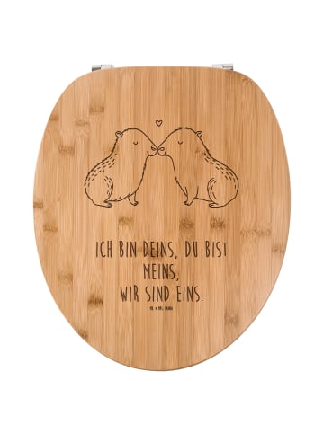 Mr. & Mrs. Panda Holz WC Sitz Capybara Liebe mit Spruch in Transparent