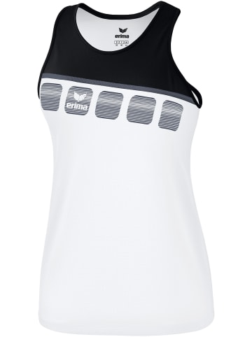 erima 5-C Tanktop in weiss/schwarz/dunkelgrau