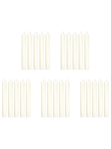 Butlers Stabkerze RAINBOW 25er-Set in Cremeweiß