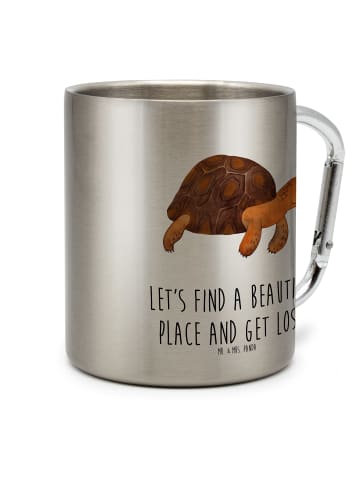 Mr. & Mrs. Panda Tasse Schildkröte MHerzieren mit Spruch in Silber