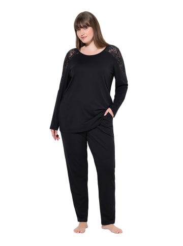 Ulla Popken Pyjama in schwarz