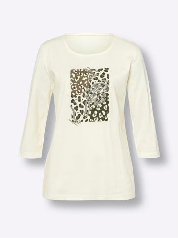 Sieh an! 3/4-Arm-Shirt in ecru-graphit-bedruckt