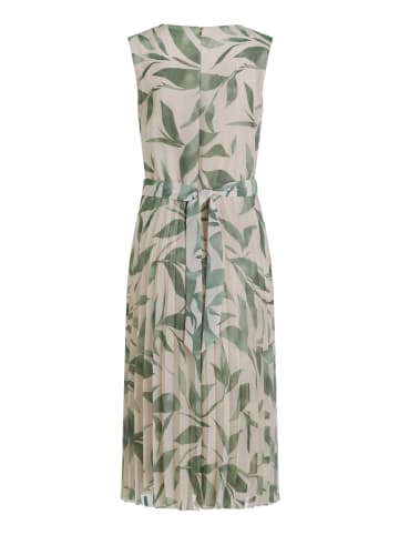 BETTY & CO Chiffonkleid mit Plissee in Nature/Green
