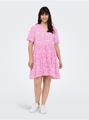 ONLY Carmakoma Kleid in Fuchsia Pink