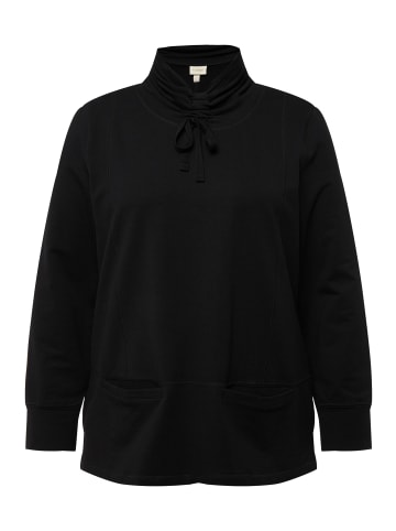 Ulla Popken Sweatshirt in schwarz