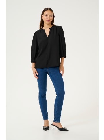 Kaffe Langarm-Bluse KAkatja Regular fit in Black Deep
