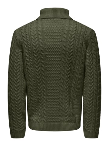 ONLY & SONS Strickpullover in Olive Night