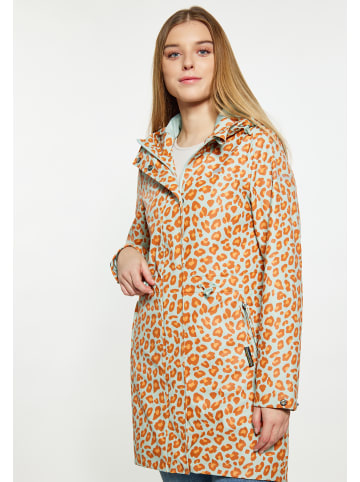 Schmuddelwedda Damen Regenparka in Pastellmint Orange Leo
