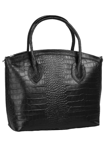 Cluty Handtasche echt Leder in schwarz