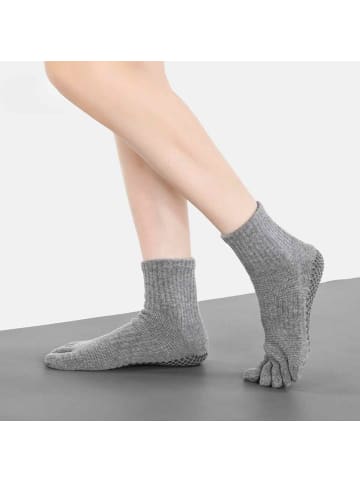 MUNADUNA Yoga-/Pilates-Zehensocken Anti-Rutsch in Weiß