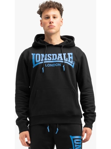 Lonsdale T-Shirt "Chatsworth Herren Kapuzensweatshirt normale Passform" in Schwarz
