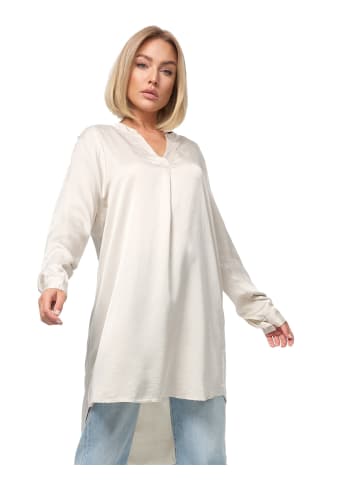 PM SELECTED Oversize Business Long Bluse in Beige