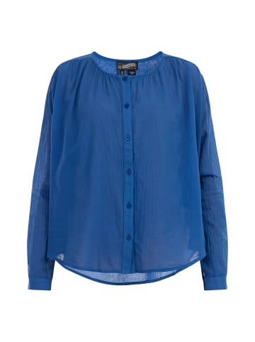 DreiMaster Damen Langarmbluse in Blau