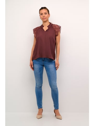 Cream Bluse kurzarm CRNola Straight fit in Rum Raisin