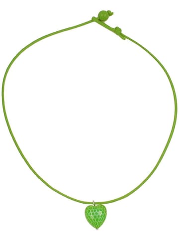 Gallay Kinderkette mit Anhänger Herz grün 42cm lang in grün
