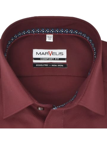 MARVELIS Comfort Fit Businesshemd in Bordeaux