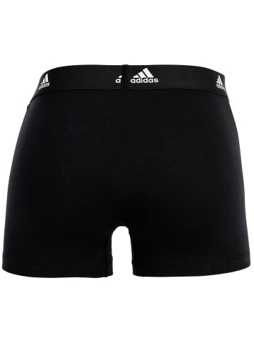 adidas Boxershort 6er Pack in Grau/Schwarz