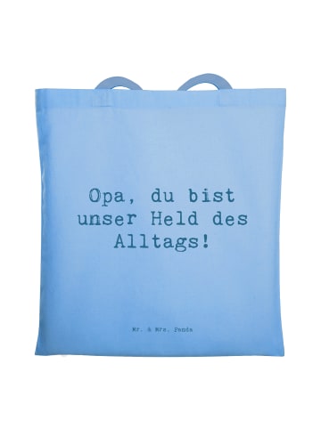 Mr. & Mrs. Panda Schultasche Spruch Opa Held mit Spruch in Sky Blue