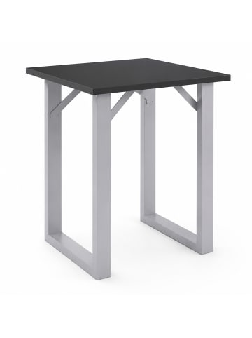VCM  Holz Bartisch Stehtisch Tisch Tresen Xona 80x80 cm in Silber / Anthrazit
