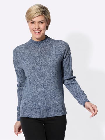 WITT WEIDEN Stehkragenpullover in jeansblau-meliert