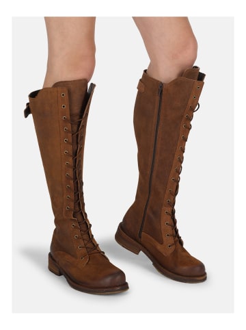Felmini Wide Fit Stiefel in Dunkelbraun