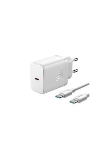 COFI 1453 Schnellladegerät mit einer Leistung von bis zu 25 W + USB-C / USB-C in Weiß
