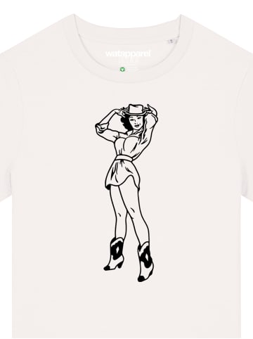 wat? Apparel T-Shirt Cowgirl in Off White