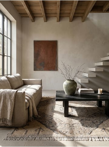 KADIMA DESIGN Naturfaser-Teppich Handgewebt BERMEO Berber Wohnzimmer 39% Wolle in Natur