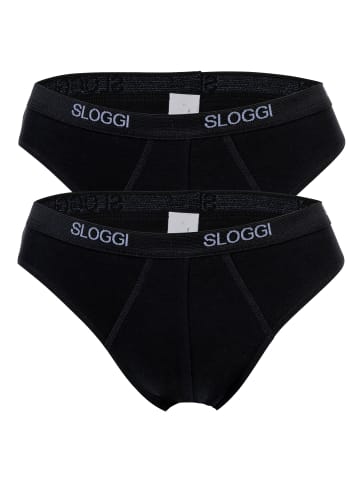 Sloggi Slip 2er Pack in Schwarz