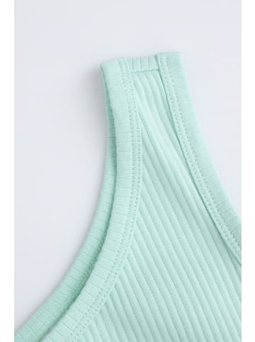 Coccodrillo Ärmelloses Ripp-T-Shirt in in Minzfarbe