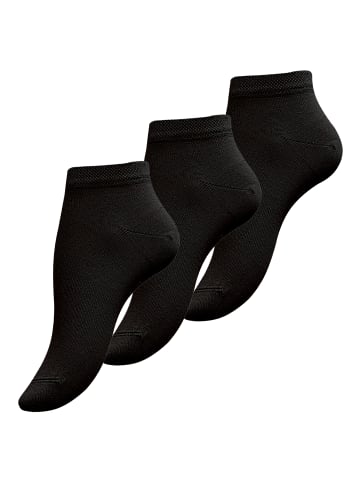 Vincent Creation® Damen "Bambus" Sneaker Socken 6 Paar in schwarz