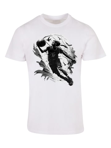 F4NT4STIC T-Shirt Basketball Spieler in weiß