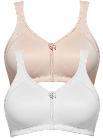 SUSA 2er Pack Entlastungs BH Topsy Plus in Weiss cappuccino