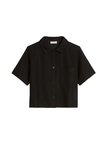 Marc O'Polo Crochet-Bluse relaxed in Schwarz