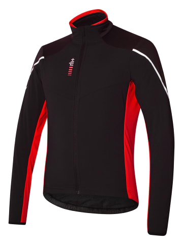 rh+ Radjacke Alpha Padded Jakt in black-red code