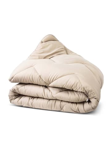 Cheffinger Mikrofaser-Steppdecke in Taupe für 4 Jahreszeiten, atmungsaktiv & in Taupe