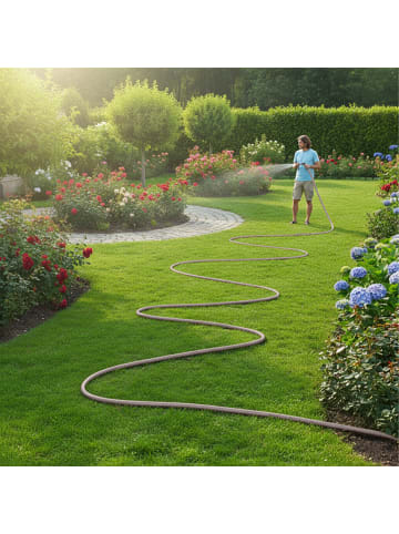 relaxdays Gartenschlauch in Beige - 100 m