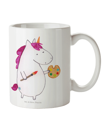 Mr. & Mrs. Panda Kindertasse Einhorn Künstler ohne Spruch in Weiß